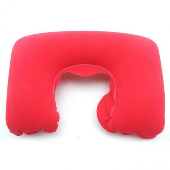 12Pcs Red Quick Inflate Neck Pillow Travel Pillow - Click Image to Close