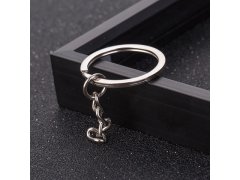 (image for) 100 New Flat Round Split Keyring Key Rings 28mm Dia.