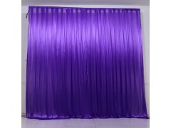 (image for) 1X Purple Silk Cloth Wedding Party Backdrop Curtain Drapes 3x3m