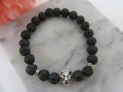 (image for) 5X New Healing Bead Yoga Bracelet with Silver Lion head Beads 7c