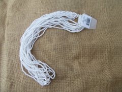 (image for) 12Strings x 200Pcs White Round Simulate Pearl Beads 4mm