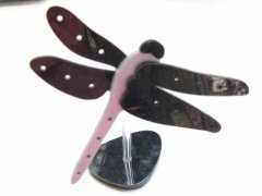 (image for) 1Pc Black Dragonfly Earring Display Stand Holds 9prs