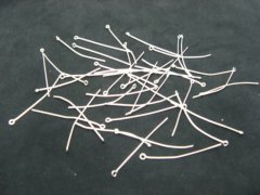 (image for) 250Gram Silver Plated Eye Pins Jewelry Finding 30mm