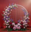 1X White Heavy Duty Large Circular Wedding Garden Arch 200cm (image for) 1X White Heavy Duty Large Circular Wedding Garden Arch 200cm
