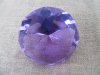 1X Jumbo Purple Round Crystal Taper Ball 12x8cm