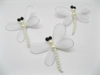 50 Charms white Fairy Dragonfly Jewellery Pendants
