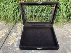 1Pc Black Velvet Blank Jewelry Storage Display Case 20x15x5cm