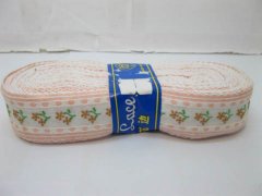 (image for) 5Roll X 19m Pink Edge Coffee Flower Lace Ribbon Trim
