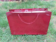 (image for) 6Pcs Maroon Color Paper Gift Shopping Bag Party Supplies