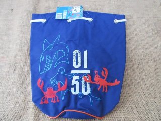 2Pcs New Kids Blue Bag Drawstring Backpack (image for) 2Pcs New Kids Blue Bag Drawstring Backpack