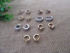 (image for) 12Prs Fashion Rhinstone Huggies Earrings Ear Studs Assorted