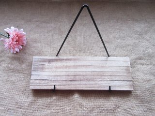 (image for) 1Pc Metal Hanging Hook Wooden Wall Shelf Home Decor