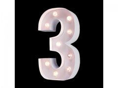 2Set LED Number 3 Symbol 25cm Standing Light Battery Operated 2Set LED Number 3 Symbol 25cm Standing Light Battery Operated
