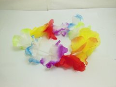 (image for) 4 x 12 Pieces Colorful Hawaiian HeadBand Flower Leis 19cm Long