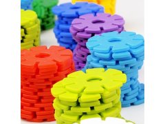 (image for) 100Pcs Snow Flakes Building Blocks Constuction Toy Mixed Color