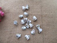 250g Dollhouse Mini Ceramic Teapot Mug Bead Pendant Charm Access