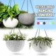 (image for) 1Set Hanging Flower Plant Pots Basket Hanger w/Water Stoppers Outdoor Garden Decoration