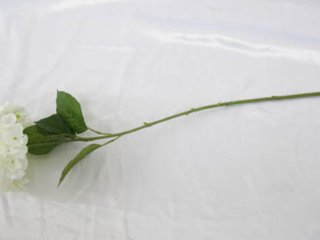 1X White Hydrangea Stem Wedding Flower Favor