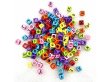 6Packs x 160Pcs Alphabet Letter Cube Beads 7mm Mixed Color (image for) 6Packs x 160Pcs Alphabet Letter Cube Beads 7mm Mixed Color