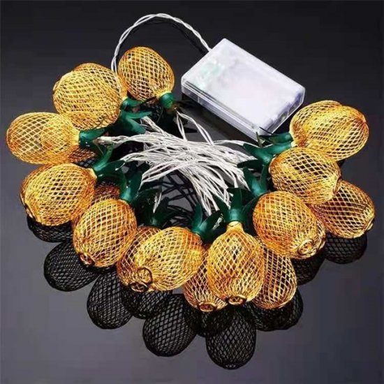 1Set 20 LED Iron Pineapple String Light Fairy Lamp Lanterns Outd - Click Image to Close