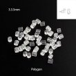 6Sheets x 200Pcs Plastic Ear Backs Clear Polygon Earring Stoppers for Earring (image for) 6Sheets x 200Pcs Plastic Ear Backs Clear Polygon Earring Stoppers for Earring