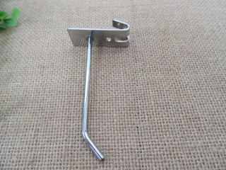 50 Metal Slatwall Grid Peg Hooks 10cm Size dis-w117