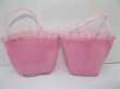 (image for) 60Pcs Pure Pink Baby Shower Candy Bag Basket for Girl