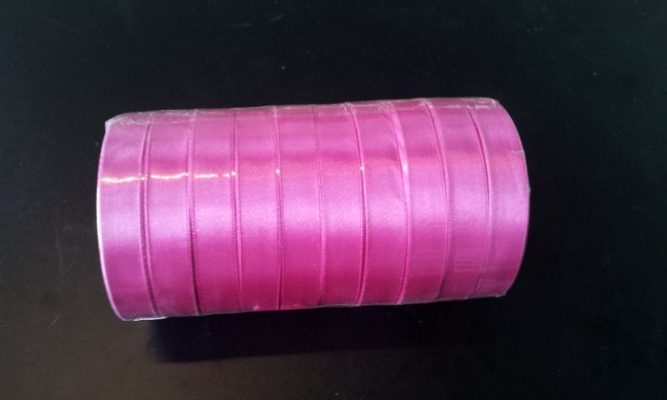 10Rolls X 25Yards Hot Pink Satin Ribbon 15mm - Click Image to Close