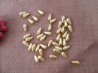 250g (430Pcs) Yellow Teardrop Simulate Pearl Beads Loose Beads