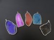 5X Textured Natural Gemstone Nugget Charm Pendant With Diamond E (image for) 5X Textured Natural Gemstone Nugget Charm Pendant With Diamond E