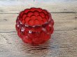 10Pcs Glass Lotus Pattern Tea Light Holder - Red (image for) 10Pcs Glass Lotus Pattern Tea Light Holder - Red