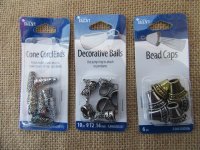 24Sheet Bead Caps Cone Cord Ends Decorative Bails Jewelry Findin