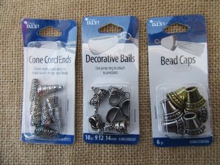 24Sheet Bead Caps Cone Cord Ends Decorative Bails Jewelry Findin