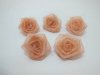100 Hand Craft Peach Organza Rose Flowers Embellishments