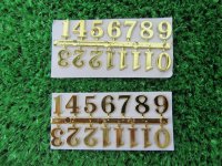 20Set X 15Pcs Self Adhensive Golden Arabic Clock Repair Numbers