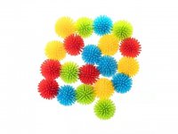 4Packs x 24Pcs Spiky Ball Play Soft Spiked Toy Balls Mixed 30mm