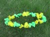 12Pcs Yellow & Green Hawaiian Dress Party Flower Leis/Lei 47cm