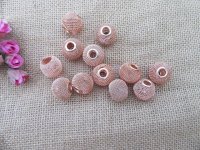 100Pcs Big Hole Net Mesh Charm Bead Fit European Bracelet Rose