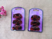 6Sheetx 3Pcs Brown Hair Clips Hair Clamps Hair Accessories