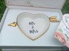 1Set Boxed Mr. & Mrs. Trinket Ring Dish Ceramic Jewelry Tray w/C 1Set Boxed Mr. & Mrs. Trinket Ring Dish Ceramic Jewelry Tray w/C