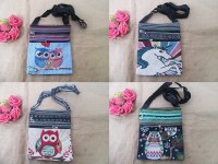 6Pcs Elephant Owl Etc Cross-Body Hippie Sling Bag Coin Purse