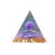 1Pc Amethyst Crystal Pyramid Chakra Energy Orgone Stone Ornament