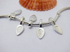100 New Silver Color Snap Bail Pendant Leaf Bail 21x8mm
