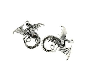 10Pcs New Dragon Beads Pendants Charms Jewelry Finding 45x43x5mm