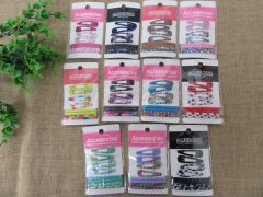 1Sheet X 8Pcs Snap Hair Clips Sleepies Hair Elastic Hairset