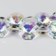 100 AB Clear Crystal Faceted Double-Hole Suncatcher Beads 14mm