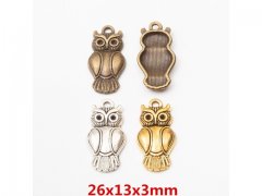 100Pcs Owl Beads Pendants Charms Jewelry Finding 26x13x3mm Mixed 100Pcs Owl Beads Pendants Charms Jewelry Finding 26x13x3mm Mixed
