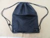 5Pcs Dark Navy Blue Drawstring Backpack Reusable Satchel Grocery