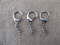 100 Metal Silver Plated Clasps for Key Rings,Bag Dangles