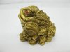 2X Brass Plated Feng Shui Money Frog On Treasure 6x7x5.5cm